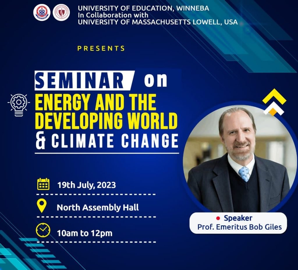 Seminar on Energy and the Developing World and Climate Change.